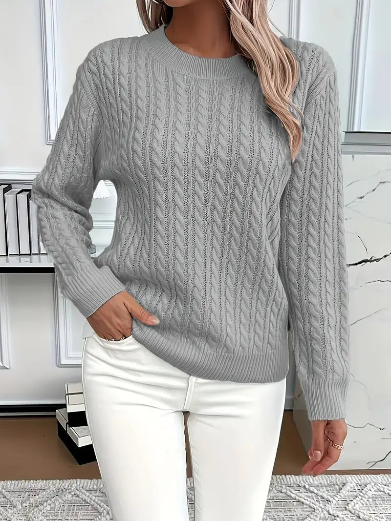Women's Knit Sweater - Grey