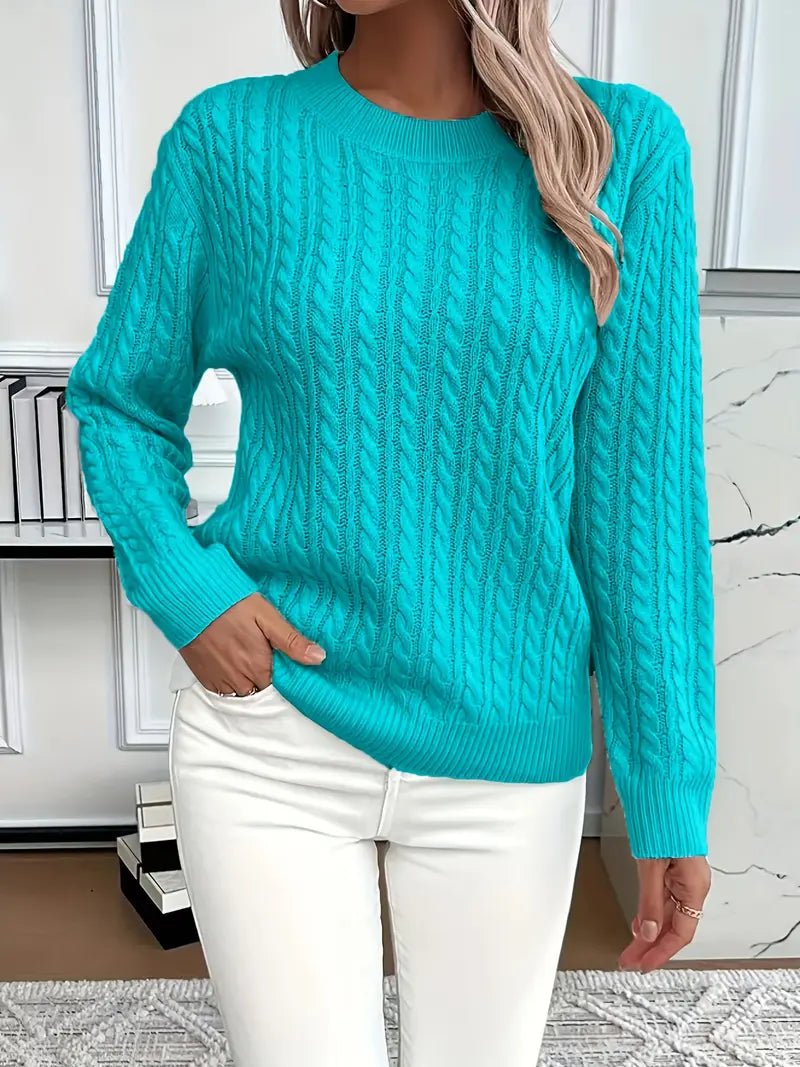 Women's Knit Sweater - Peacock Blue