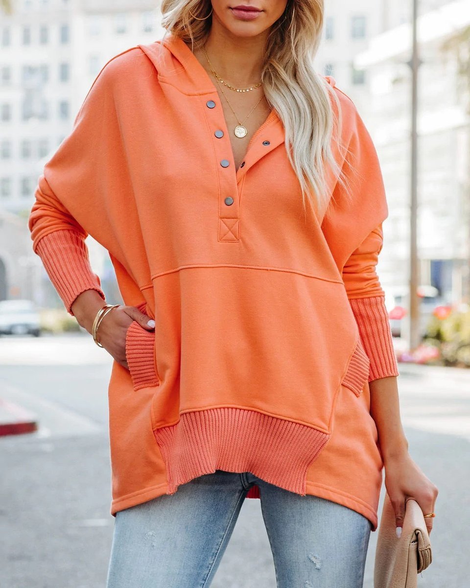 Women's Oversized Hoodie - Orange
