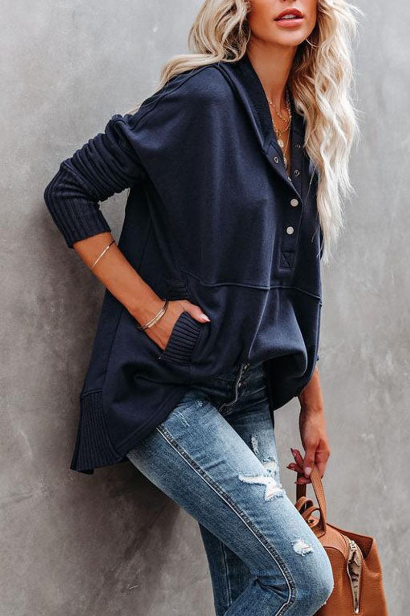Women's Oversized Hoodie - Marine