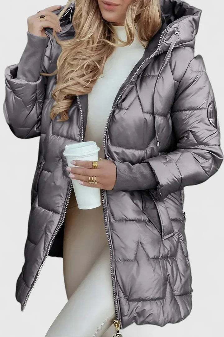 Women's Oversized Puffer Coat - Gray