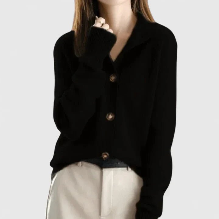 Women's Wool Cardigan - Black