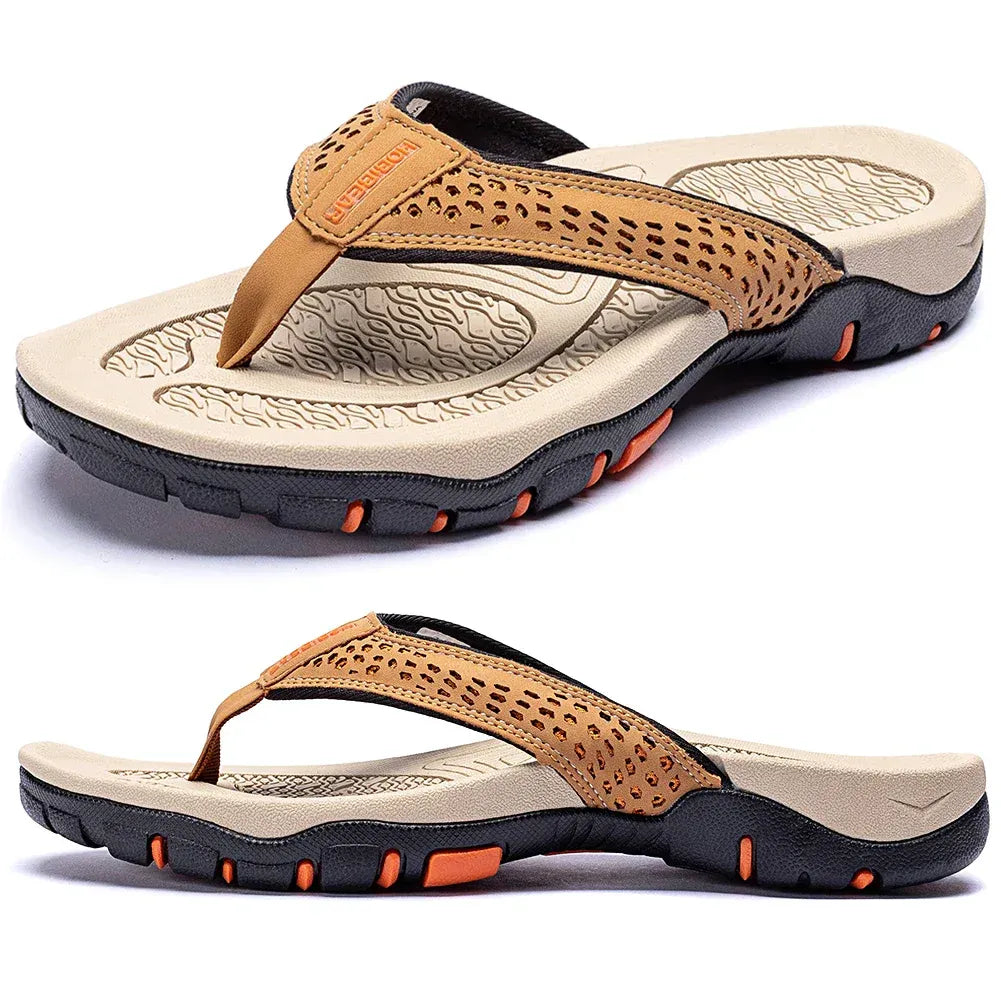 Reid Men's Leather Flip Flop Sandals 2