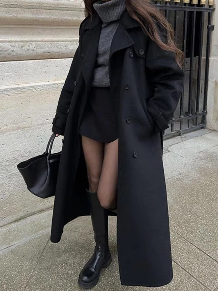 Women's Oversized Wool Trench Coat