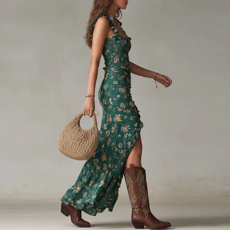 Floral Bodycon Maxi Dress