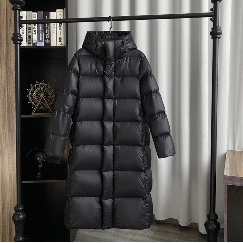 Women's Hooded Nylon Puffer Coat
