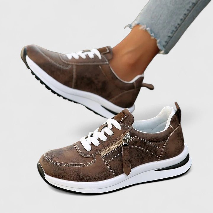 Women's Platform Sneakers - Brown