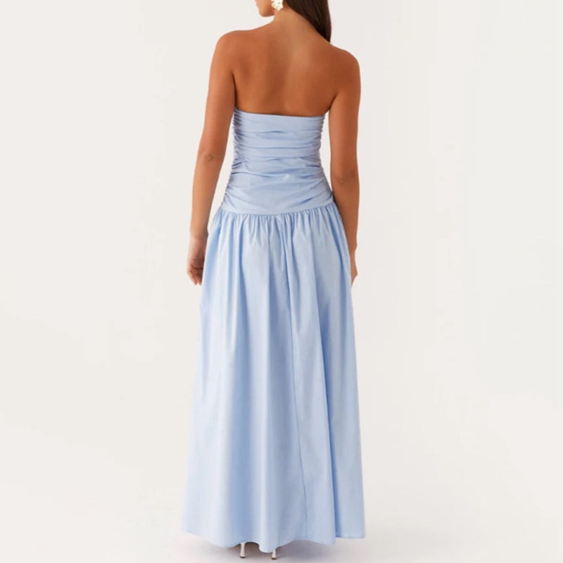 Strapless Floral Maxi Dress