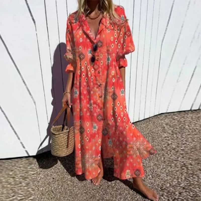 Ruby Women's Floral Cotton Maxi Dress 4