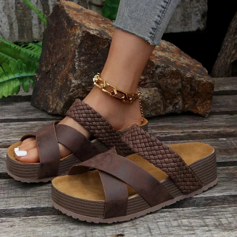 Ruby Women's Woven Platform Wedge Sandals 2
