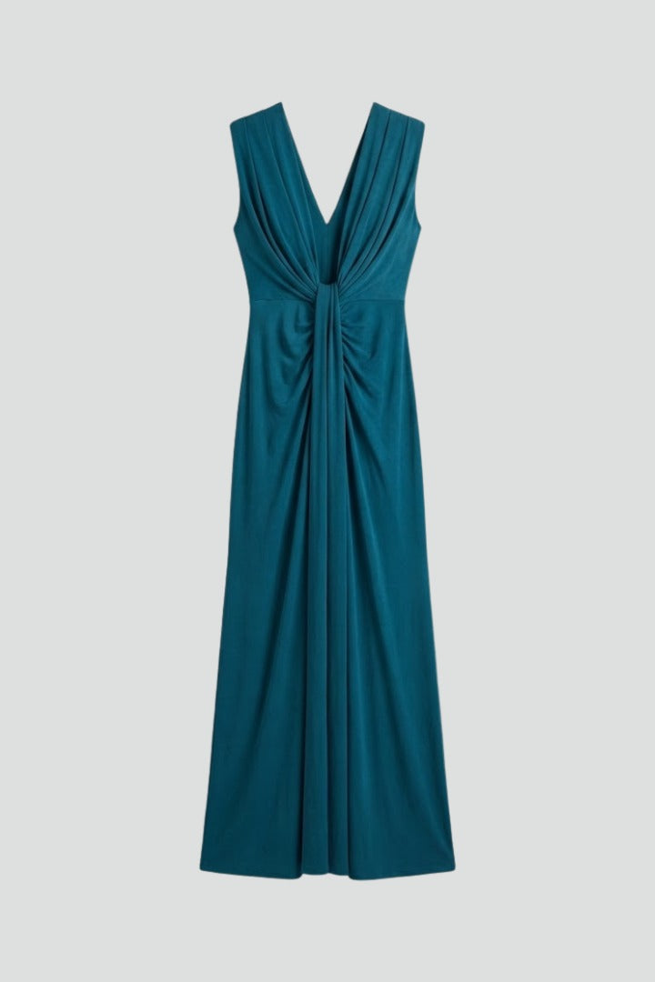 Ruched Evening Maxi Dress