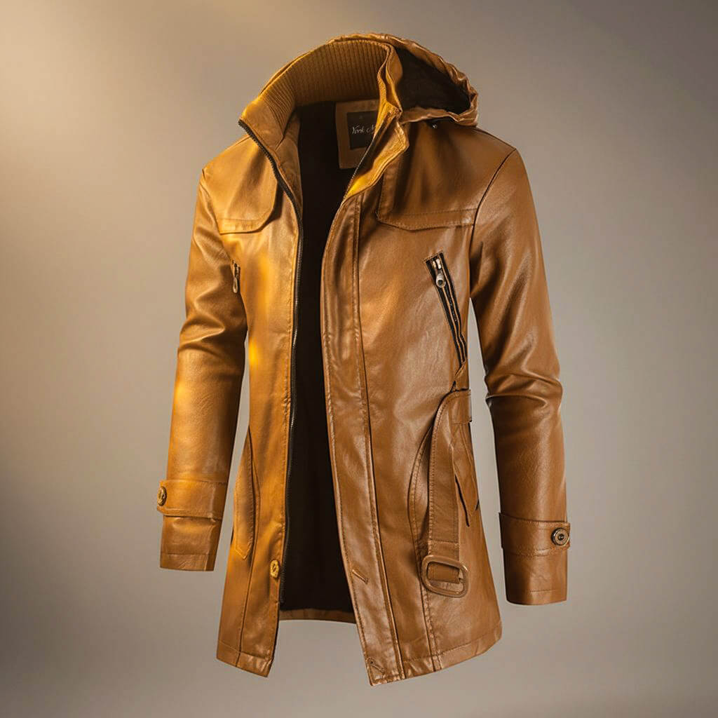 Samuel Men's Hooded Leather Jacket 1