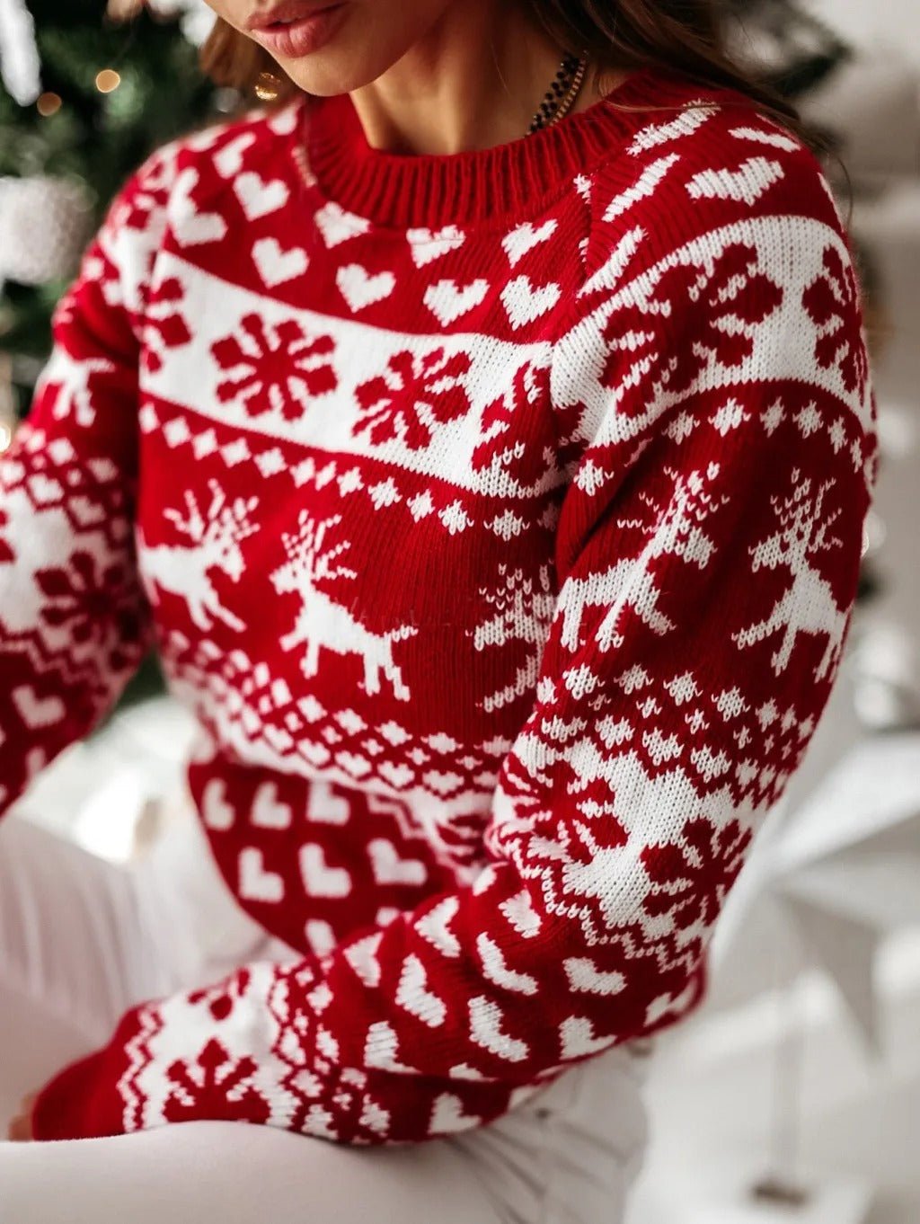 Women's Cropped Fair Isle Sweater