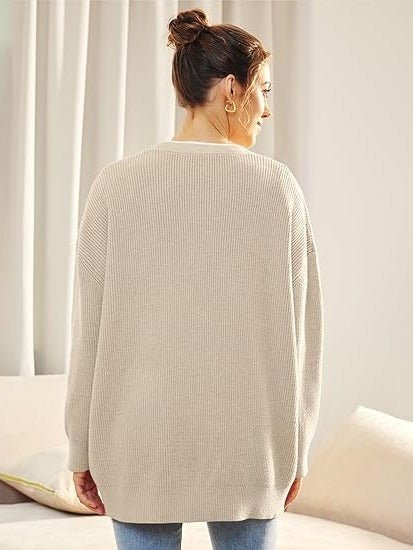 Women's Ribbed V-Neck Cardigan