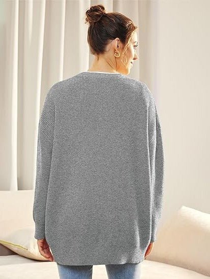 Women's Ribbed V-Neck Cardigan