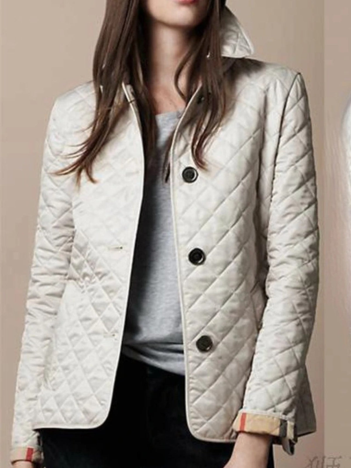 Women's Slim Quilted Jacket - White