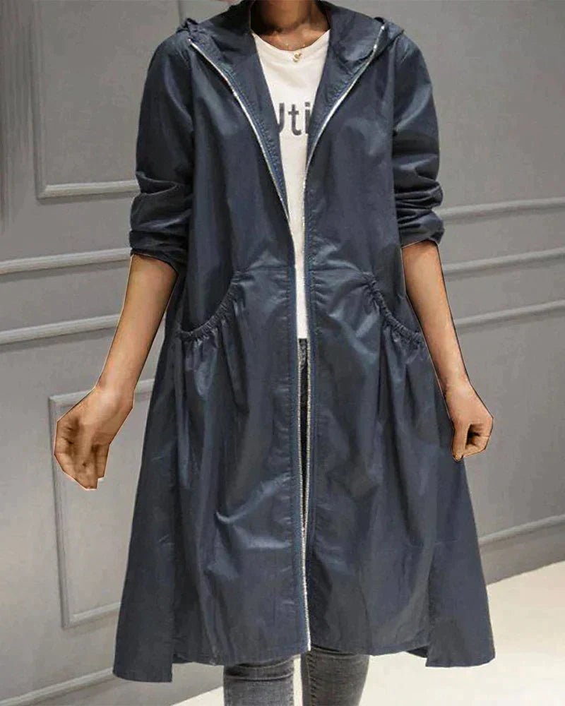Women's Trench Coat - Dunkelblau