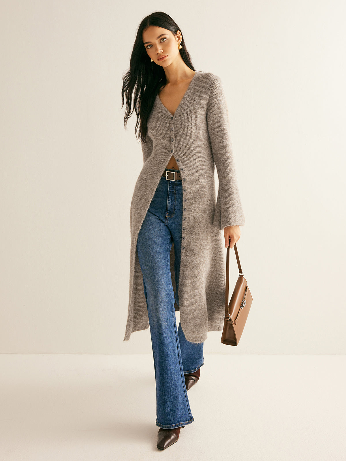 Serena Women's Wool Long Cardigan 1