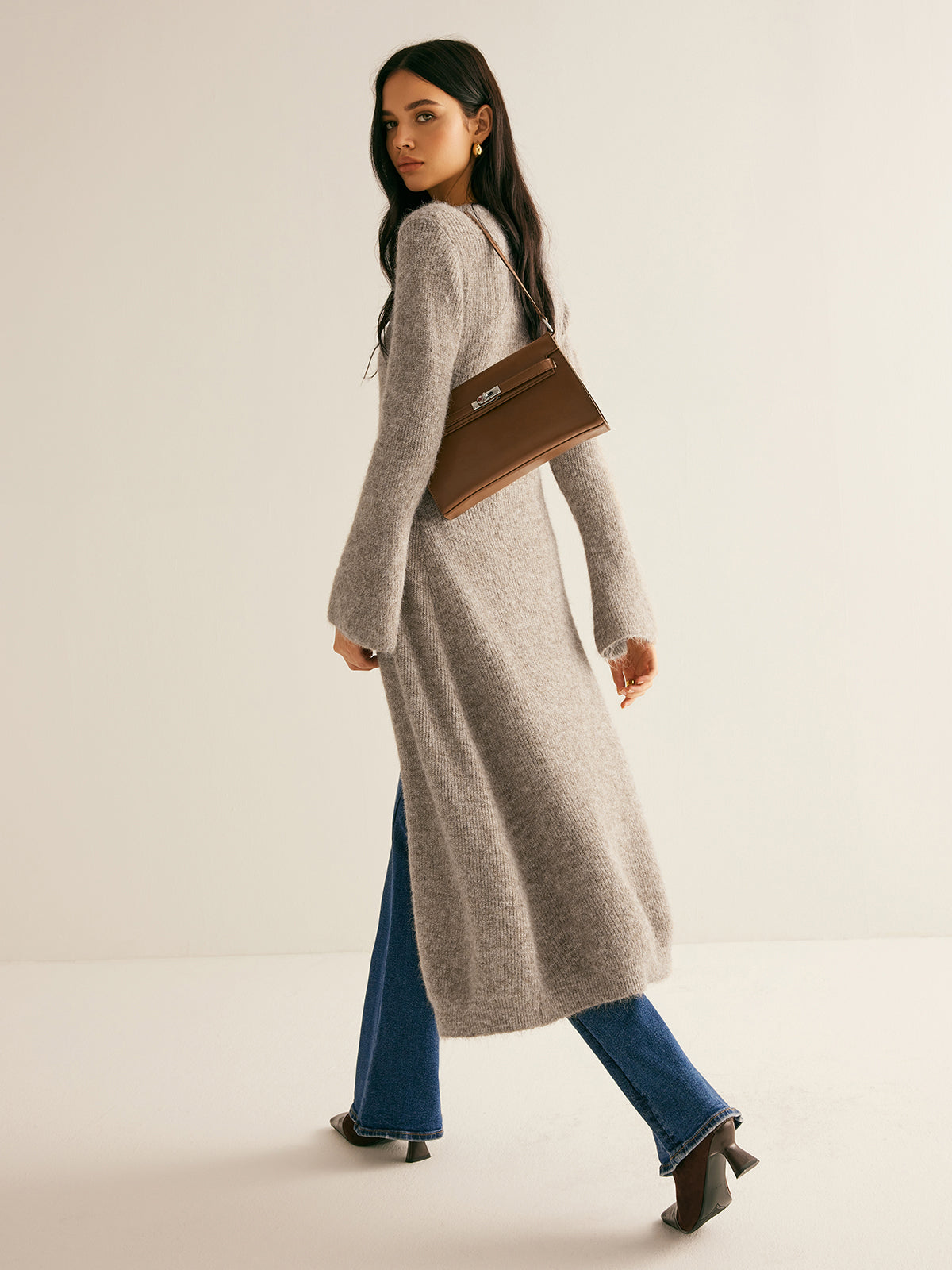 Serena Women's Wool Long Cardigan 2