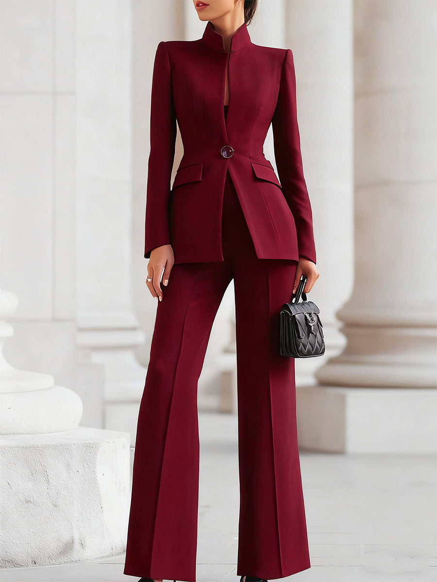 Sharie - Elegant Blazer & Trouser Suit Set 4