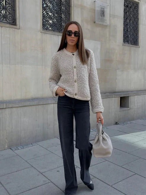 Women's Cropped Knit Cardigan