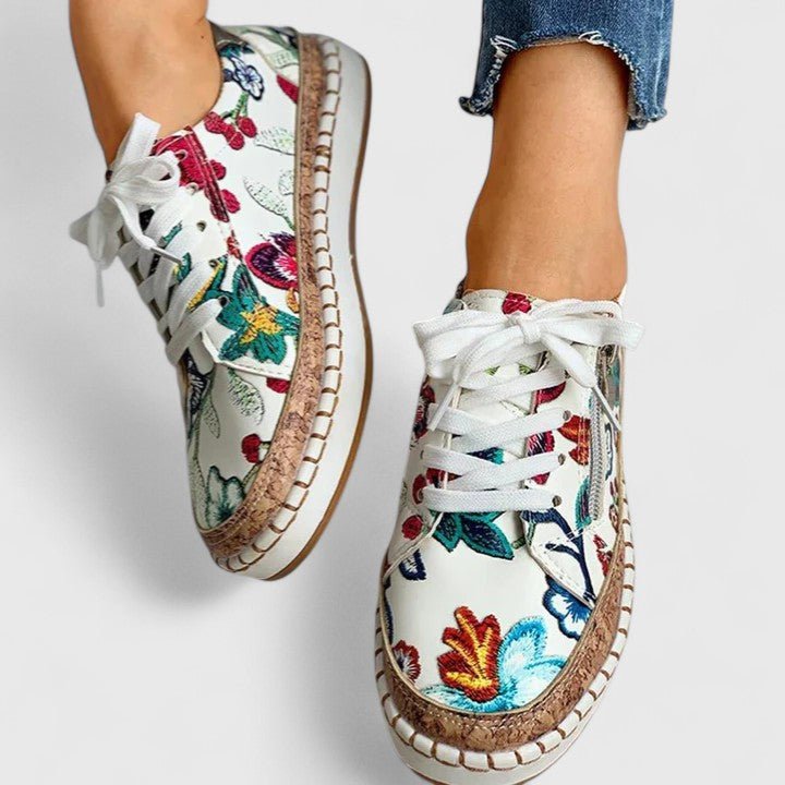 Women's Floral Platform Sneakers