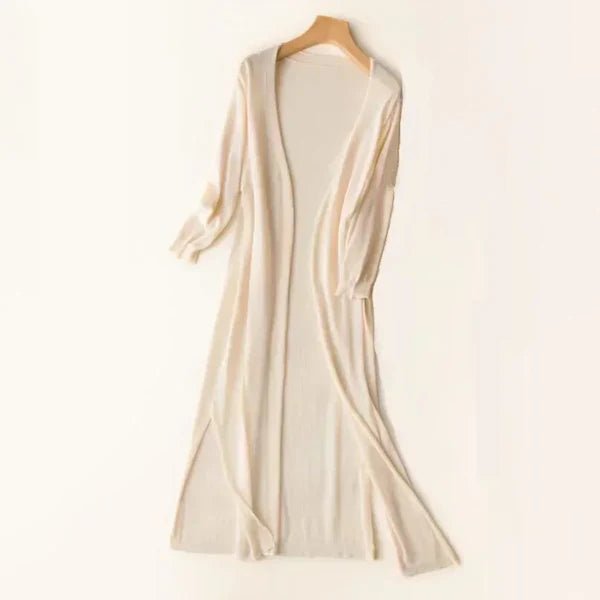 Women's Oversized Knit Duster Cardigan - Apricot