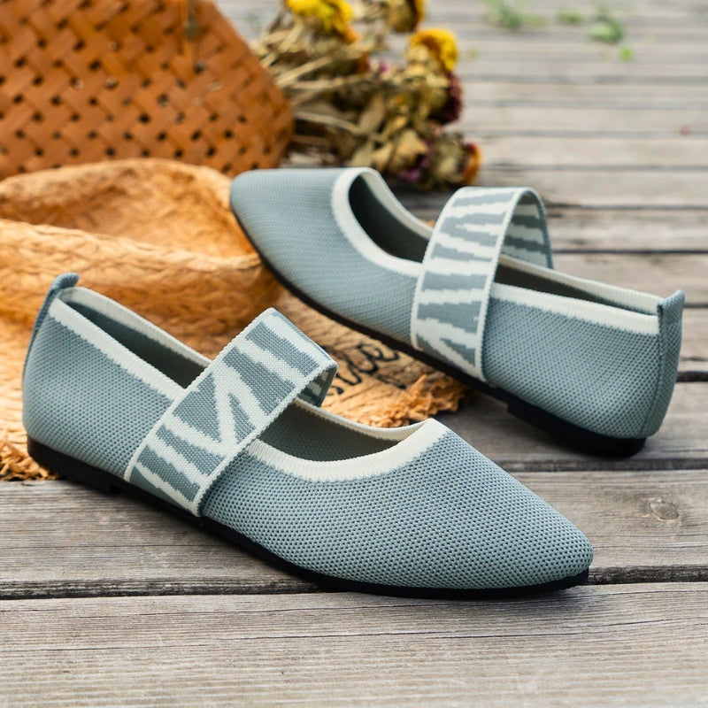 Sienna Women's Pointed Toe Mary Jane Flats 7