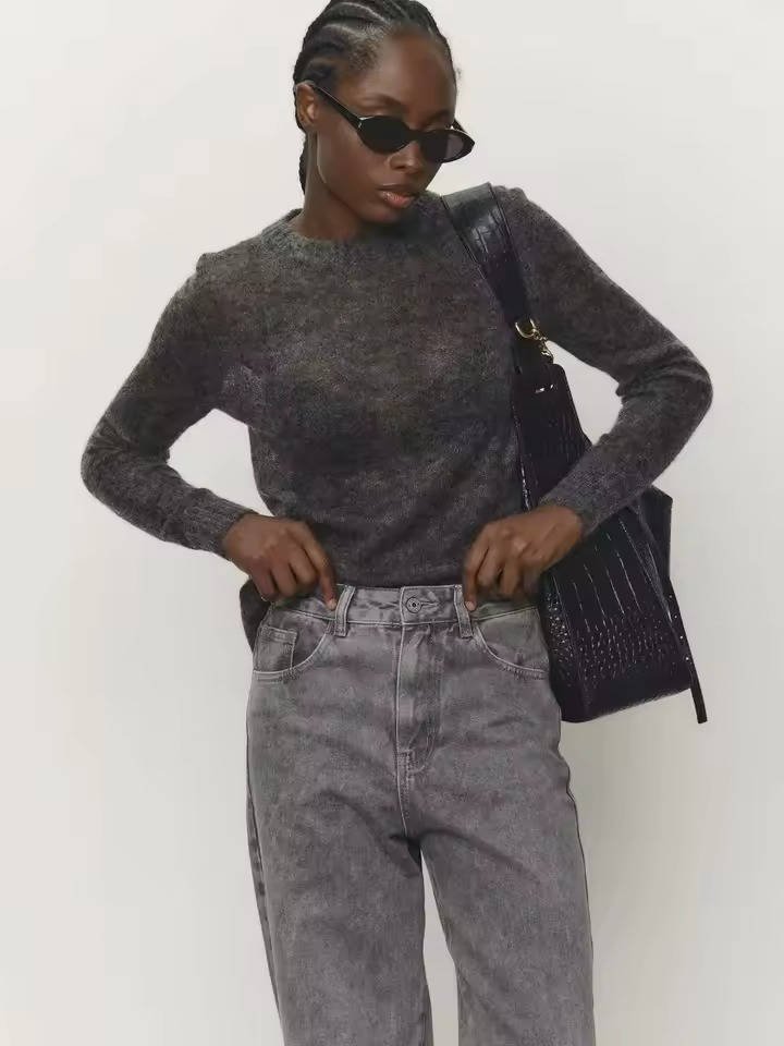 Women's Mohair Crewneck Sweater