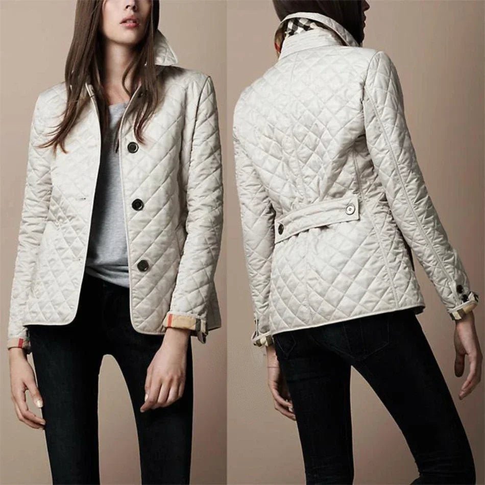 Women's Slim Quilted Jacket - White