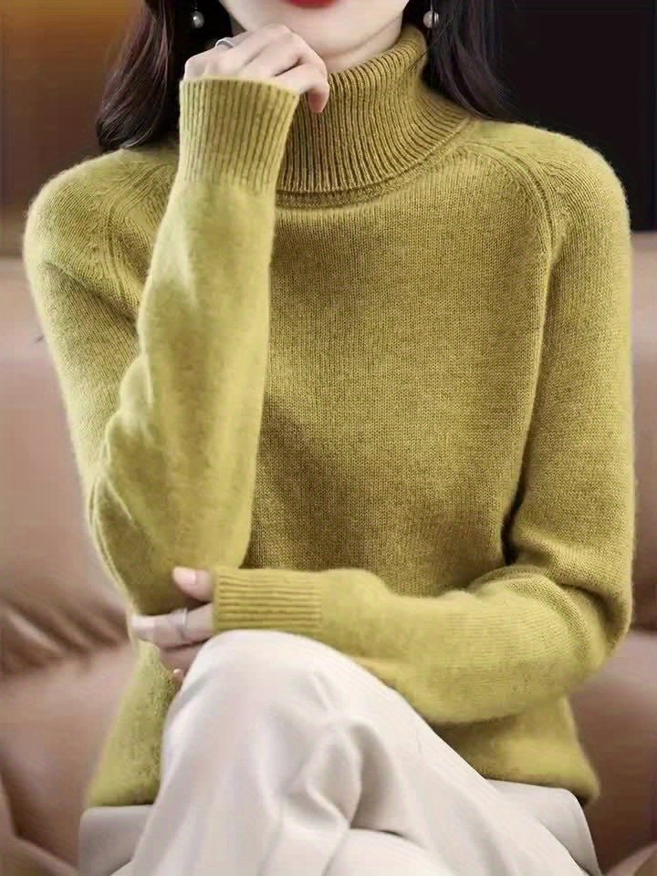 Women's Wool Turtleneck Sweater