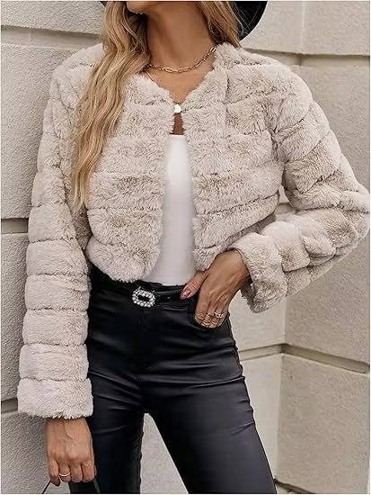Women's Faux Fur Cropped Jacket