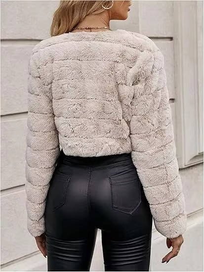 Women's Faux Fur Cropped Jacket