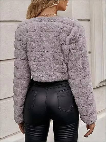 Women's Faux Fur Cropped Jacket