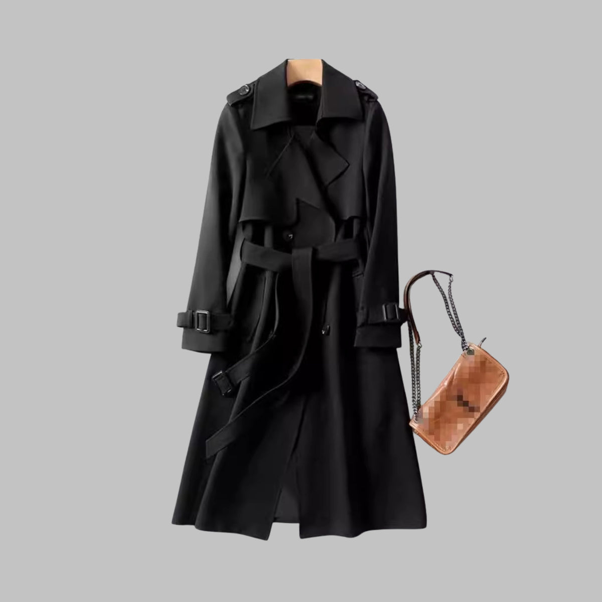Women's Trench Coat - Black
