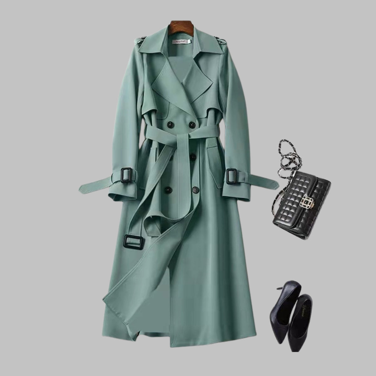 Women's Trench Coat - Green