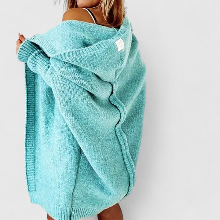 Women's Oversized Hooded Knit Cardigan