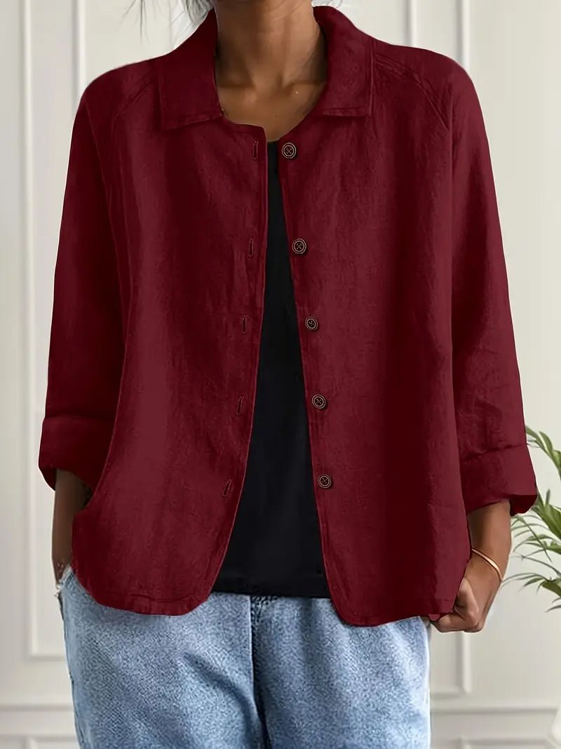 Women's Shirt Jacket - Crimson