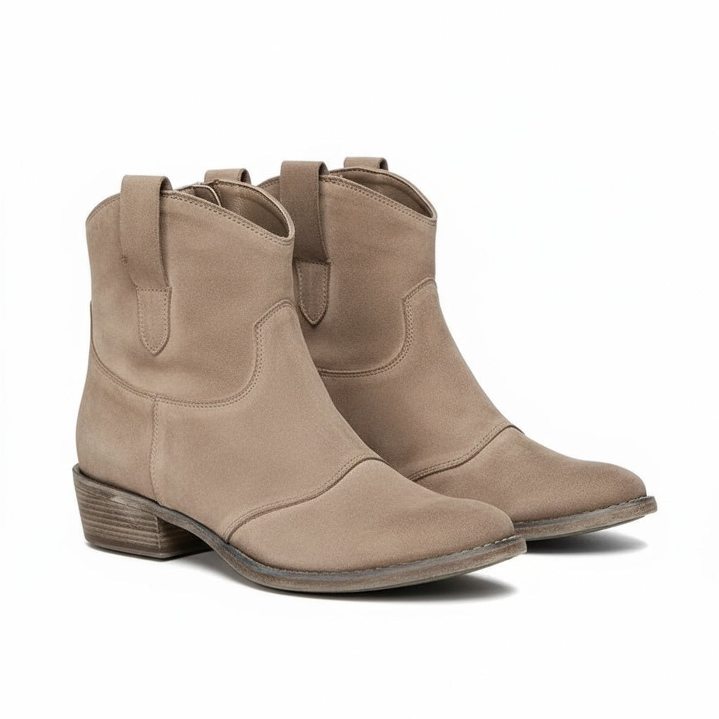Western Ankle Boots - Brown