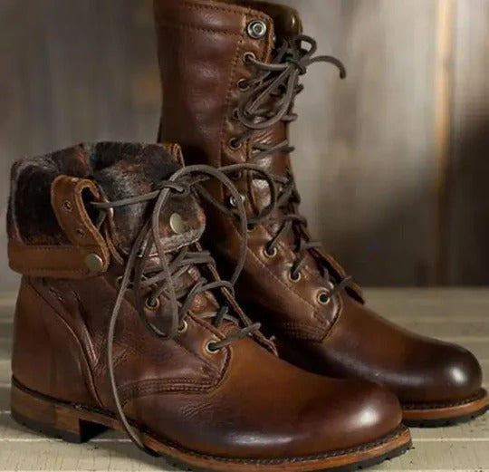 William Men's Leather Lace Up Ankle Boots 1
