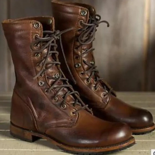 William Men's Leather Lace Up Ankle Boots 2