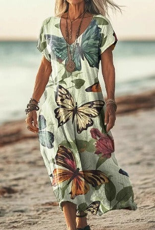 Boho Beach Maxi Dress - Multicolour 11