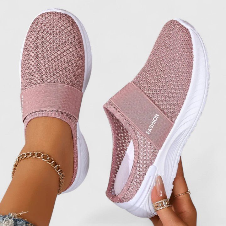 Women's Knit Slip-On Sneakers - Pink