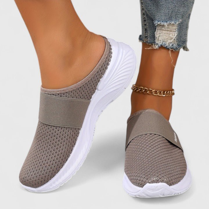 Women's Knit Slip-On Sneakers - Khaki
