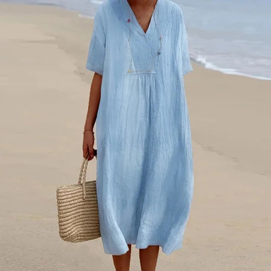 Casual Beach Dress - Blue