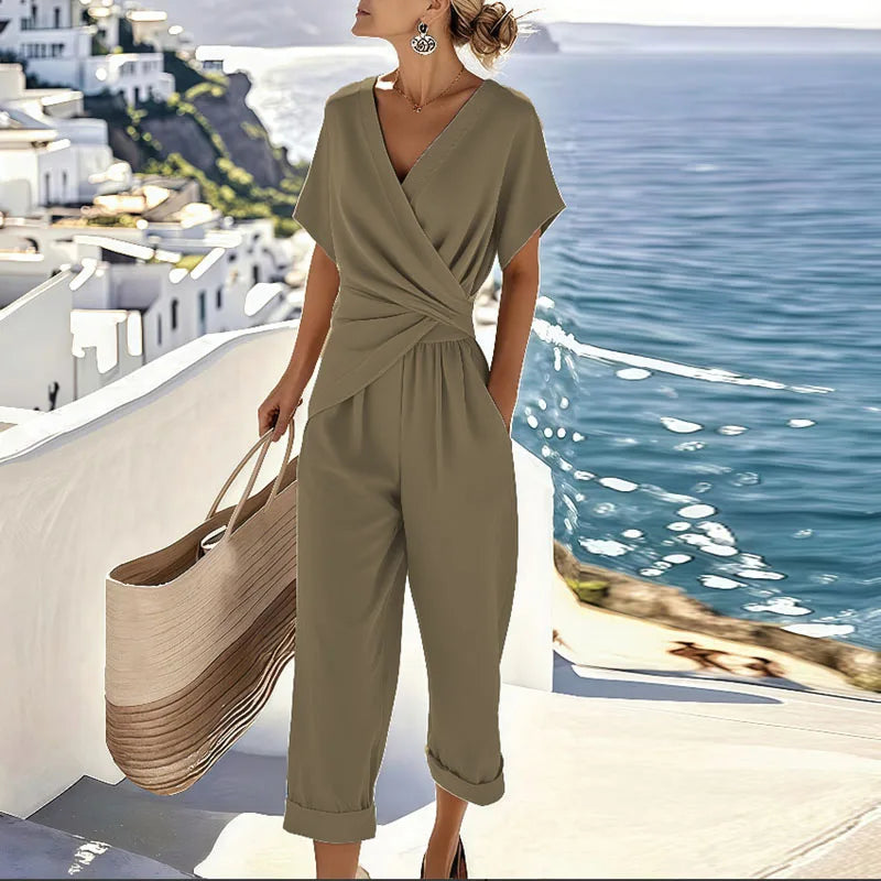 Willow Women's V-Neck Wide Leg Jumpsuit 3