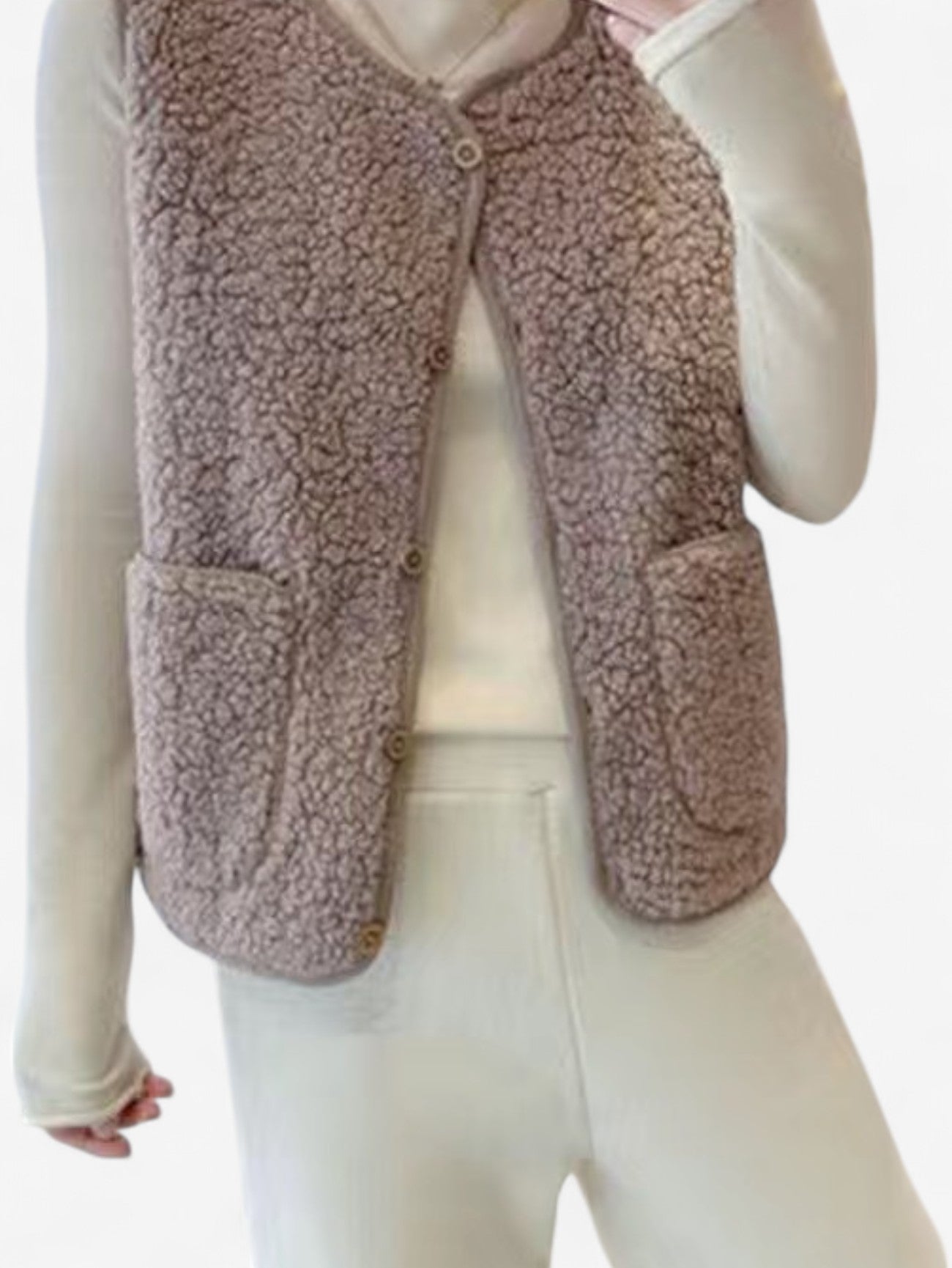 Women’s Sleeveless Button Down Gilet Vest 5