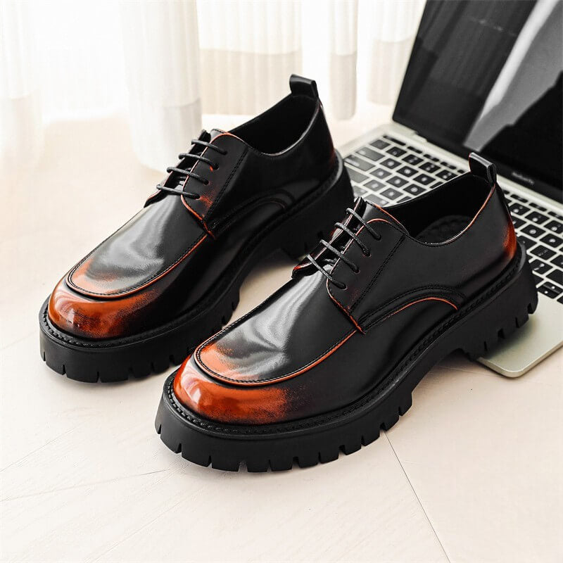 Xavier Men's Leather Platform Oxford Shoes 1