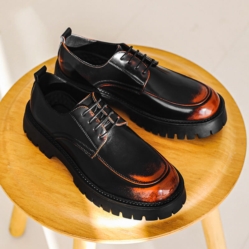 Xavier Men's Leather Platform Oxford Shoes 3