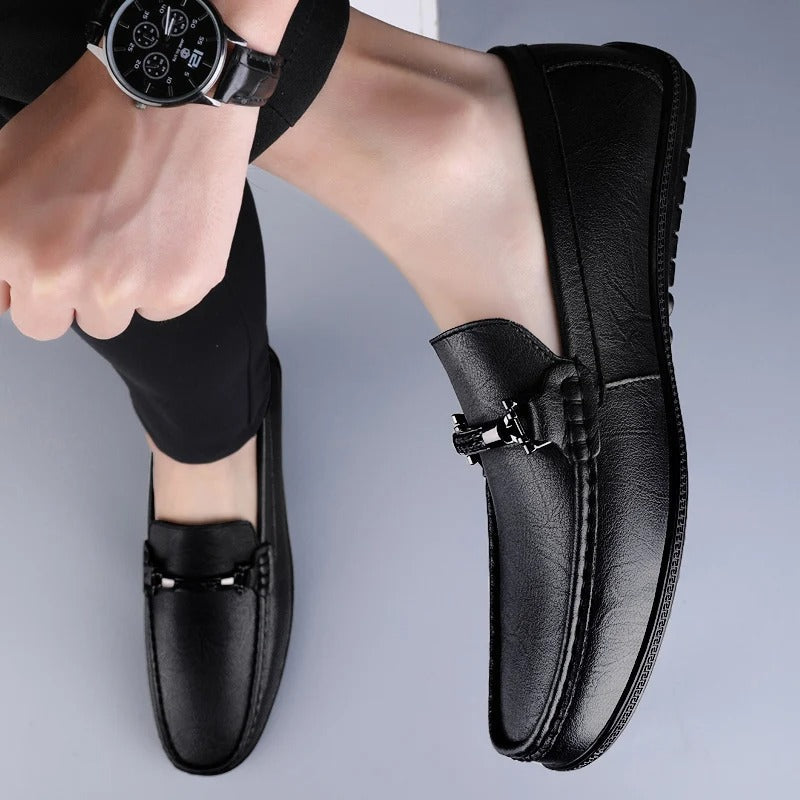 Edmund Men's Leather Slip On Loafers 5